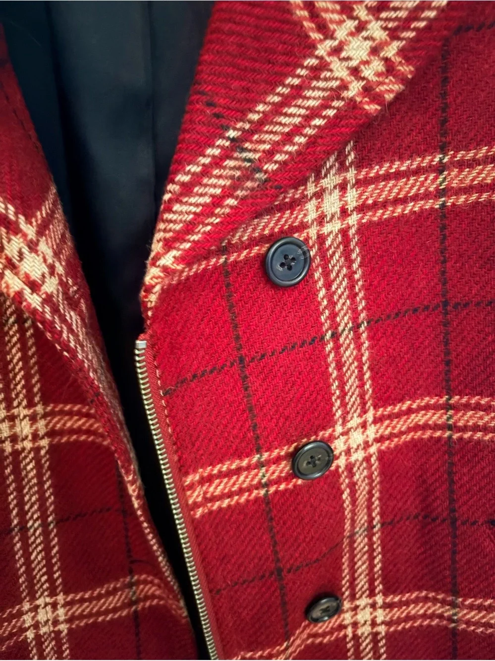 Vintage Lauren Ralph Lauren Red Plaid 100% New Wool Blazer - Picture 2 of 10